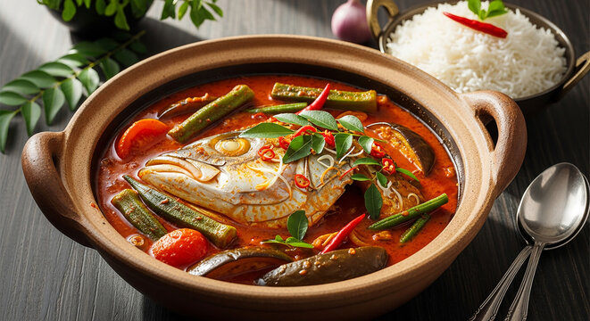 Delicious Fish Head Curry A Flavorful and Aromatic Malaysian Culinary Delight