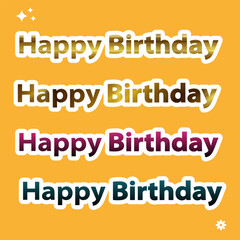 A set of stickers with a gold, burgundy and navy gradient and the inscription 