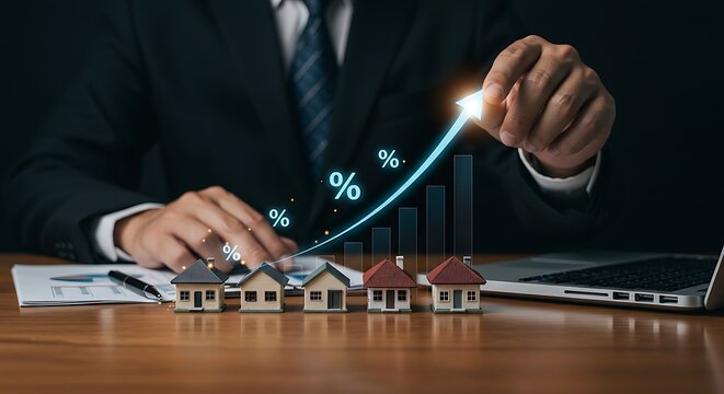 Rising interest rates effect on house market and real estate business