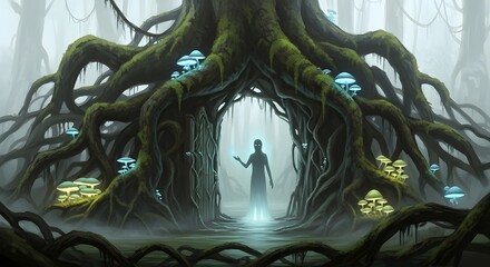 Golden antique stained glass window detail of a religious Thai temple architecture