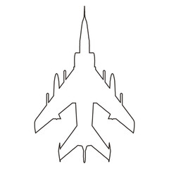 Naklejka premium Fighter Jet Silhouette