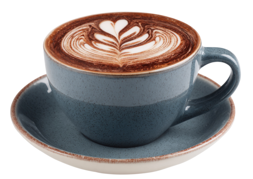 A rich, frothy hot chocolate, artfully crafted latte-style design