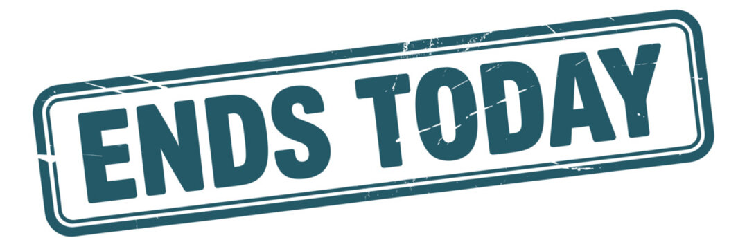 Sale or promotion ends today stamp