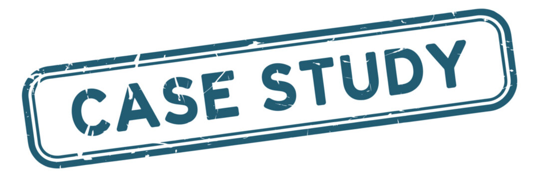 Distressed case study stamp indicating research or project documentation