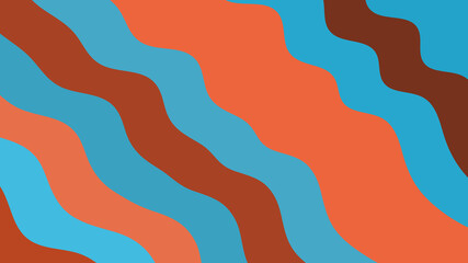 Earthy Wavy Stripes: A Warm Blend of Orange & Brown Abstract Pattern for Backgrounds & Creative Projects