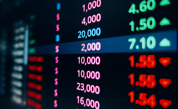 Stock market analysis, business, finance and investment. Finance analyst analyzing stock market trading graph, economic growth chart, planning and strategy, business investment with financial report.