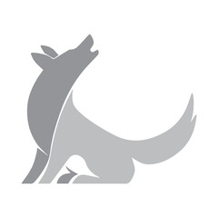 Howling Wolf Silhouette