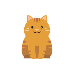 Cute Orange Cat Illustration Adorable Animal Design