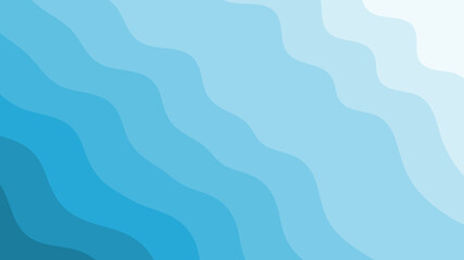 Obraz premium Serene Blue Wavy Gradient Backdrop - Calming Abstract Design for Digital and Creative Uses