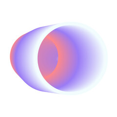 Isolated Gradient Shape. Holographic Blob For Collage Or Sticker. Abstract Element on Transparent Background. Cutout. Bright Rainbow Colors. Orange, Purple And Yellow Gradient Shape.