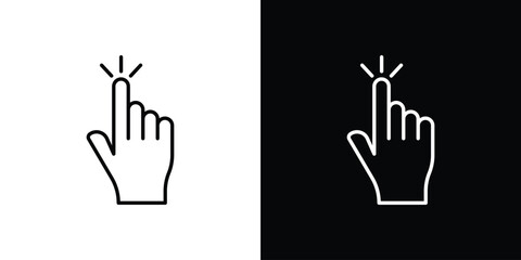 Hand click icon. Modern simple vector collection