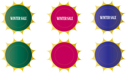 Winter sale promotion offer discount banner template design for online shopping and advertising campaign