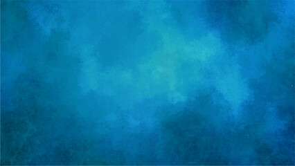 Deep Abstract Blue Watercolor Texture Background, Glowing Cyan Underwater Abyss & Ice. Ethereal Smoke, Navy Vignette & Grunge Gradient Wallpaper for Digital Art, Web Design & Graphic Projects