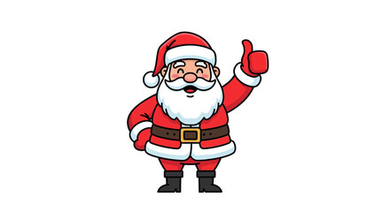 Cartoonstyle Santa Claus giving a thumbs up