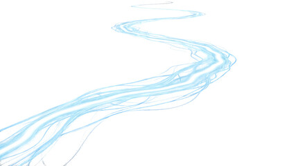 A world map is depicted in a vibrant blue hue, outlining the continents against an isolated on transparent background, providing a clear and concise geographical representation