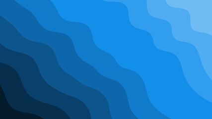 Obraz premium Ocean Blue Wavy Gradient - Minimalist Background for Art, Digital Media, and Creative Projects