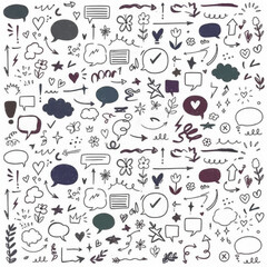 Hand-Drawn Doodle Elements Collection, Sketchy Icons & Symbols for Planners, Journals, and Creative Branding