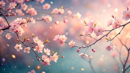 Obraz premium Cherry blossom dreamy background