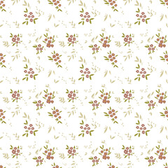 Flowers Pattern Christmast Natal Seamless