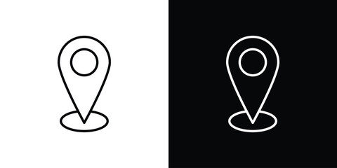 Pin icon. Modern simple vector collection