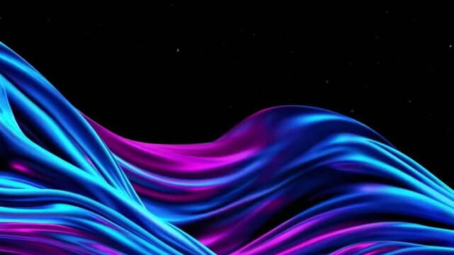Abstract Blue and Magenta Soft Wave Flow Background 