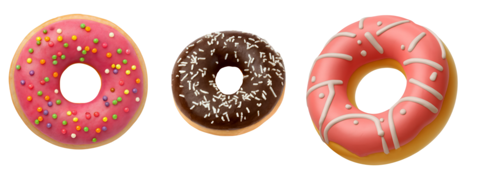 Selection of fresh tasty and delicious bakery items isolated on white background