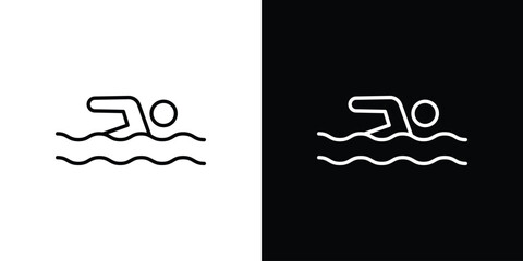 Swimming icon. Modern simple vector collection