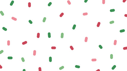 Festive Sprinkles Pattern Background: Scattered Red, Pink, and Green Sprinkles on White - Celebratory, Holiday, and Sweet Treat Themed Texture, transparent