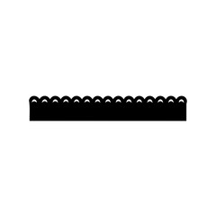 Simple scalloped black horizontal border divider element