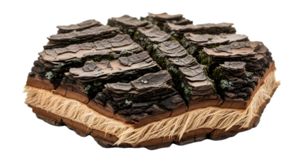 Brown, earthy wood bark texture with moss detail creates rustic surface. Use it for nature-themed posters, backgrounds, or branding.