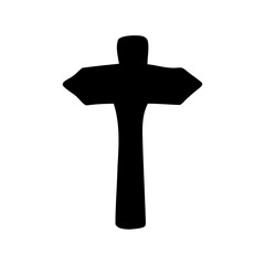 Directional signpost silhouette icon with left and right arrows