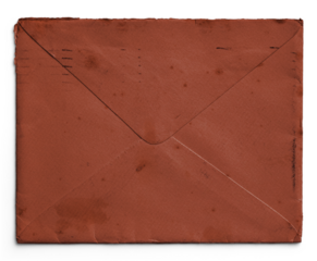 Rust Brown Vintage Envelope