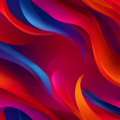Vibrant Abstract Gradient Background &ndash; Red, Orange, Blue Fluid Waves.