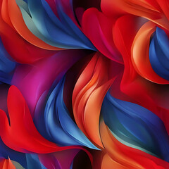 Vibrant Abstract Colorful Swirl Background in Red and Blue Tones.