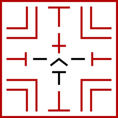 Fototapeta premium VR Interface Aim Point