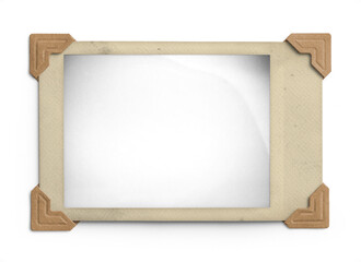 Horizontal Vintage Instant Photo Film with Corners Photo