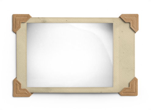 Horizontal Vintage Instant Photo Film with Corners Photo