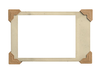 Horizontal Vintage Instant Photo Film with Corners Photo isolated on transparent background