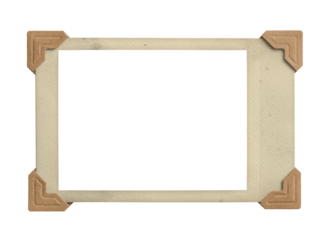 Horizontal Vintage Instant Photo Film with Corners Photo isolated on transparent background