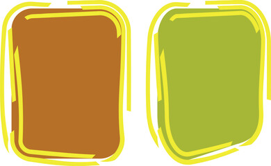 warm green brown colors rectangle frames banners background