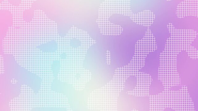 Soft pastel unicorn gradient with pink purple and aqua tones featuring clean white grid lines ideal for fantasy events invitations celebrations and modern digital designs