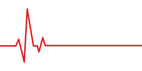 heartbeat, pulse, ecg, ekg, electrocardiogram, medical, health, life, vital signs, rhythm, wave, line, red, graphic, design, illustration, white background, science, technology, monitor, emergency, cr