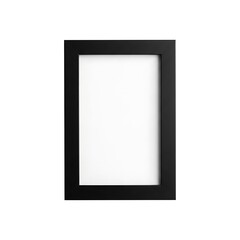Black picture frame isolated on white background