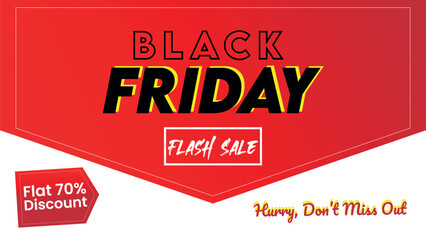 Black Friday Flash Sale Vector Banner