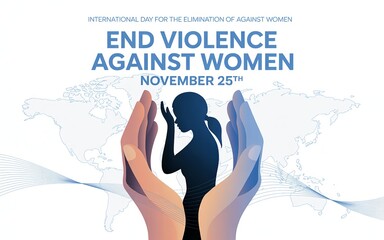 Powerful illustration promoting global action against women violence.