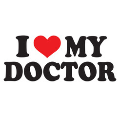Expressing gratitude and appreciation for a doctor s care with a bold graphic design featuring a heart and medical symbols presented in a striking silhouette style