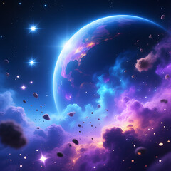 &ldquo;A futuristic fantasy landscape with neon cosmic colors, glowing light effects, and surreal sci-fi atmosphere. Perfect for backgrounds, artwork, and creative visual design.&rdquo;
&ldquo;A futuri