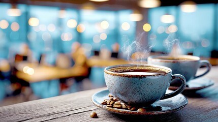 A modern coworking space with a cafe that promotes well-being and productivity