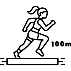 100 Meter Dash Icon