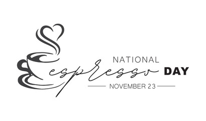 National Espresso Day, November 23, icon, vector. 